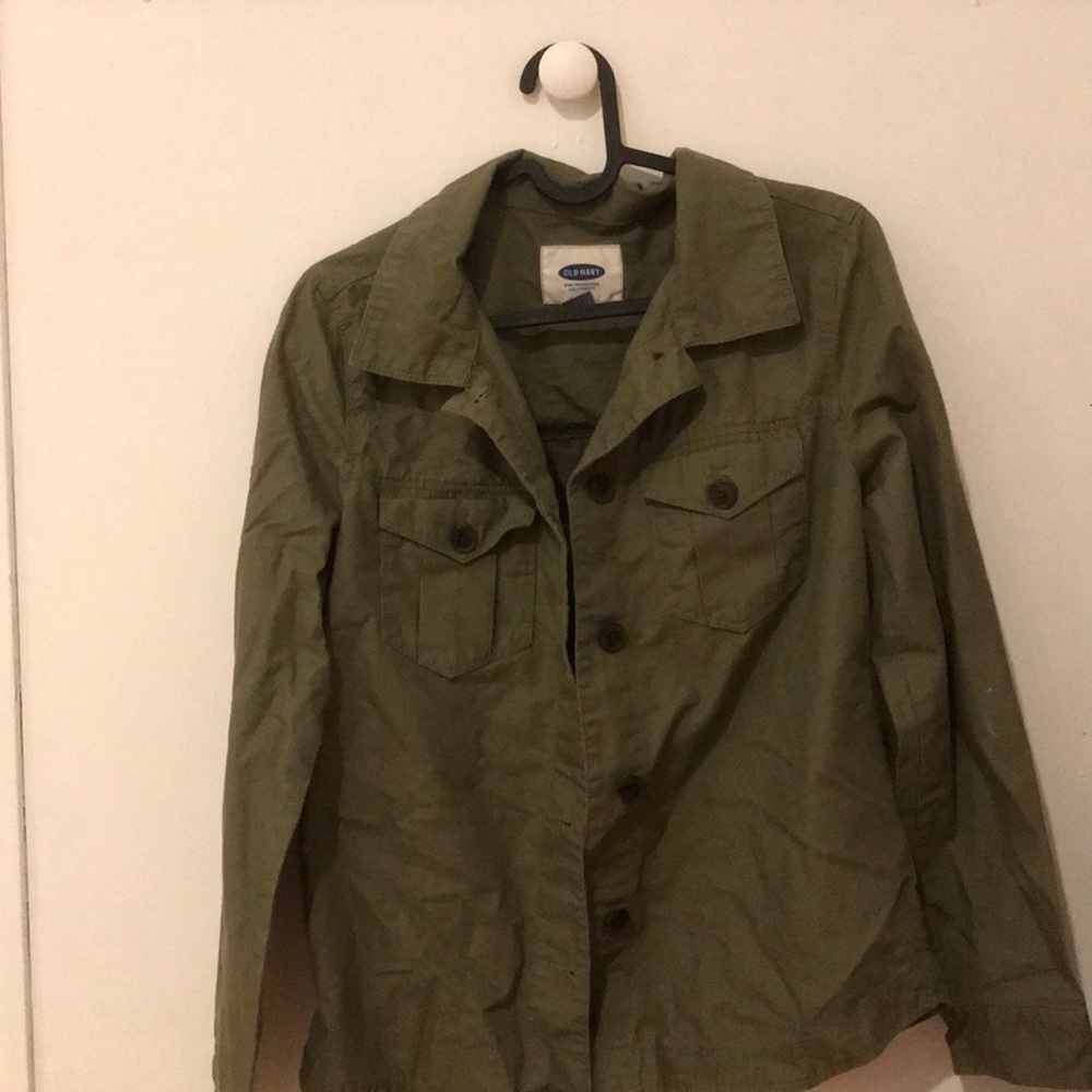 old navy green coat